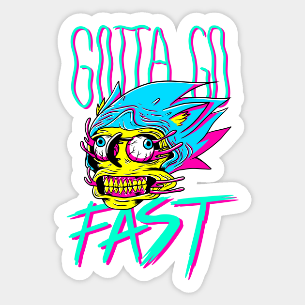 Gotta go fast Sticker by rioz